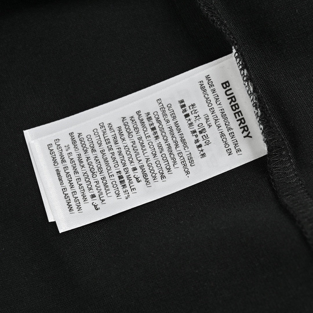 Burberry T-Shirt - Black with Graphic Design