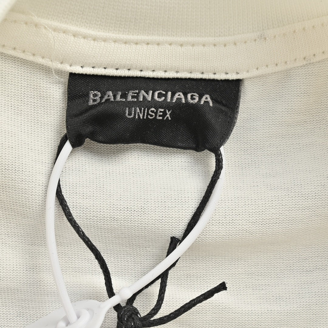 Ba*len*cia*ga cracked logo t-shirt (white)