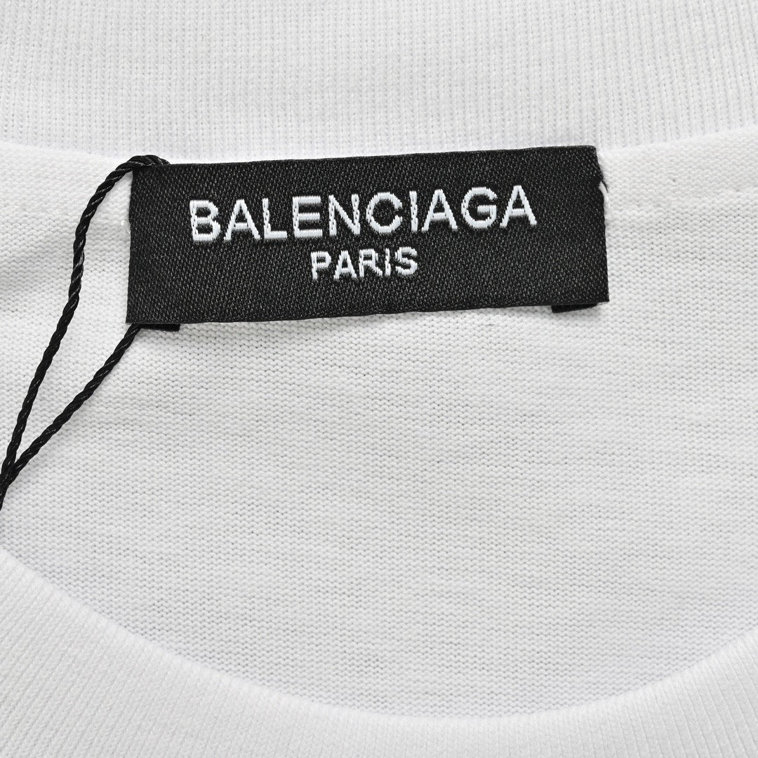 Ba*len*cia*ga acid arab white t-shirt