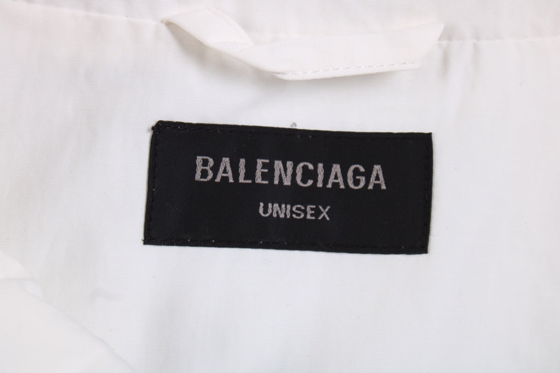 Ba*len*cia*ga white zip-up jacket