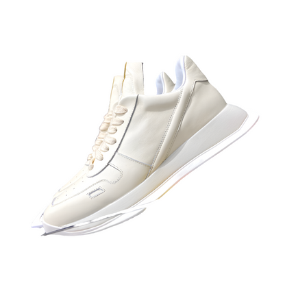 Rick Owens Cream Low-Top Sneakers