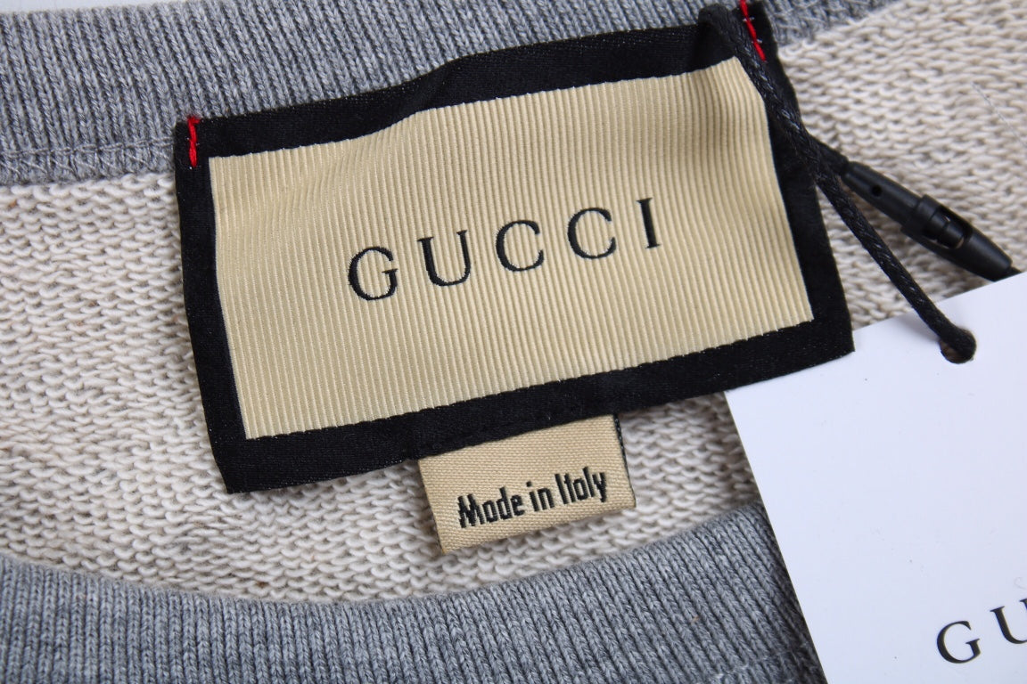 Gucci Grey Sweatshirt with Stripe Detail