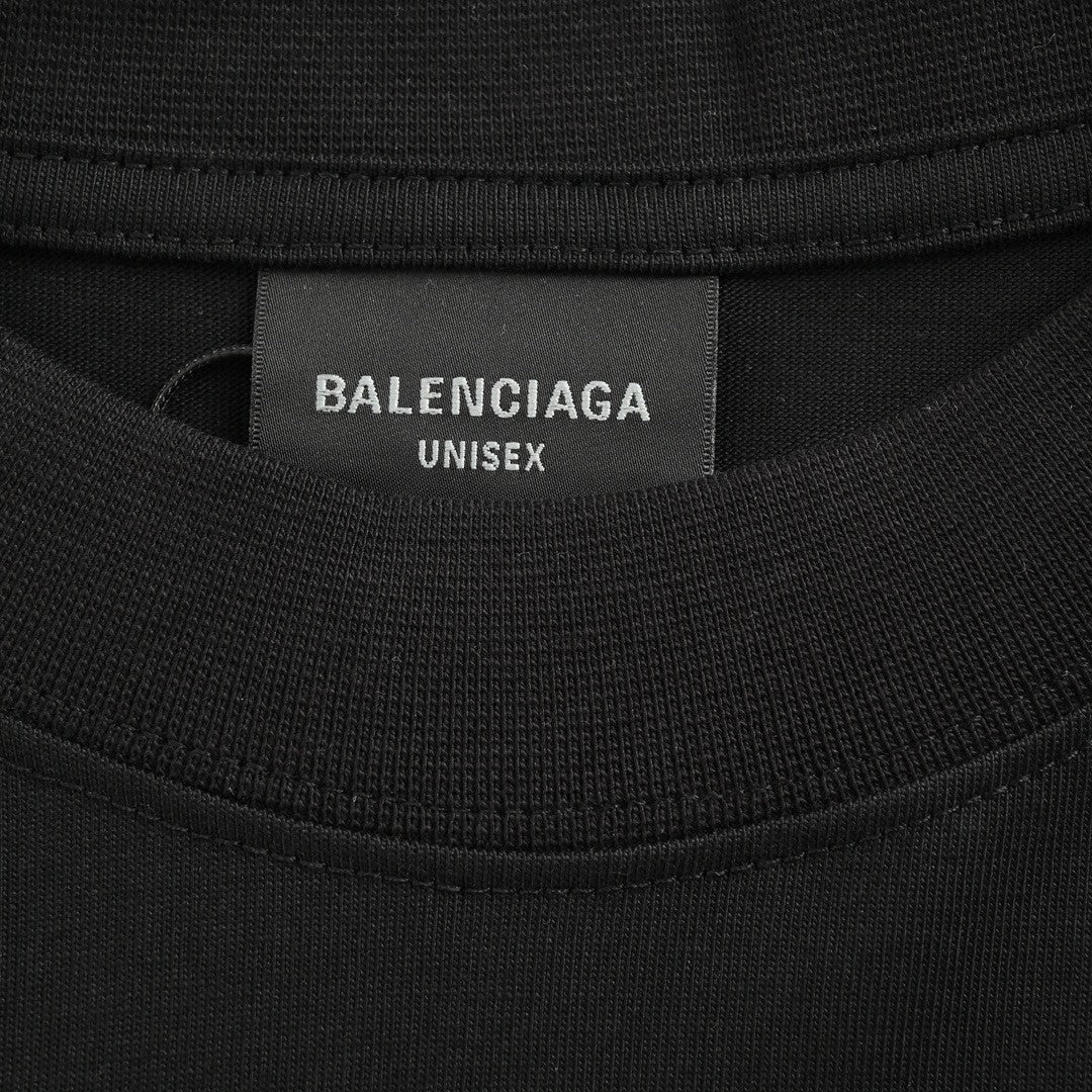 Ba*len*cia*ga distorted logo t-shirt (black)