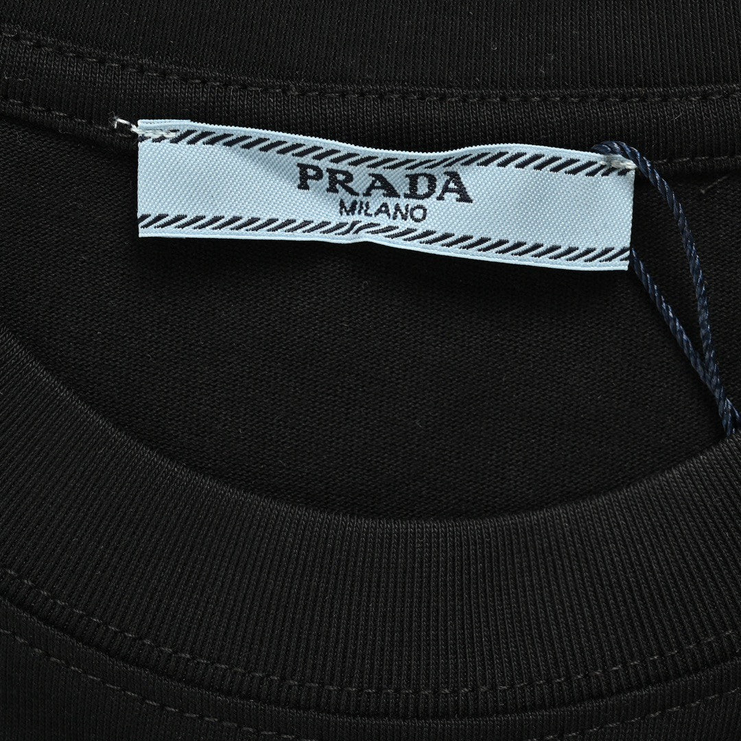 Pra*a milano logo black t-shirt