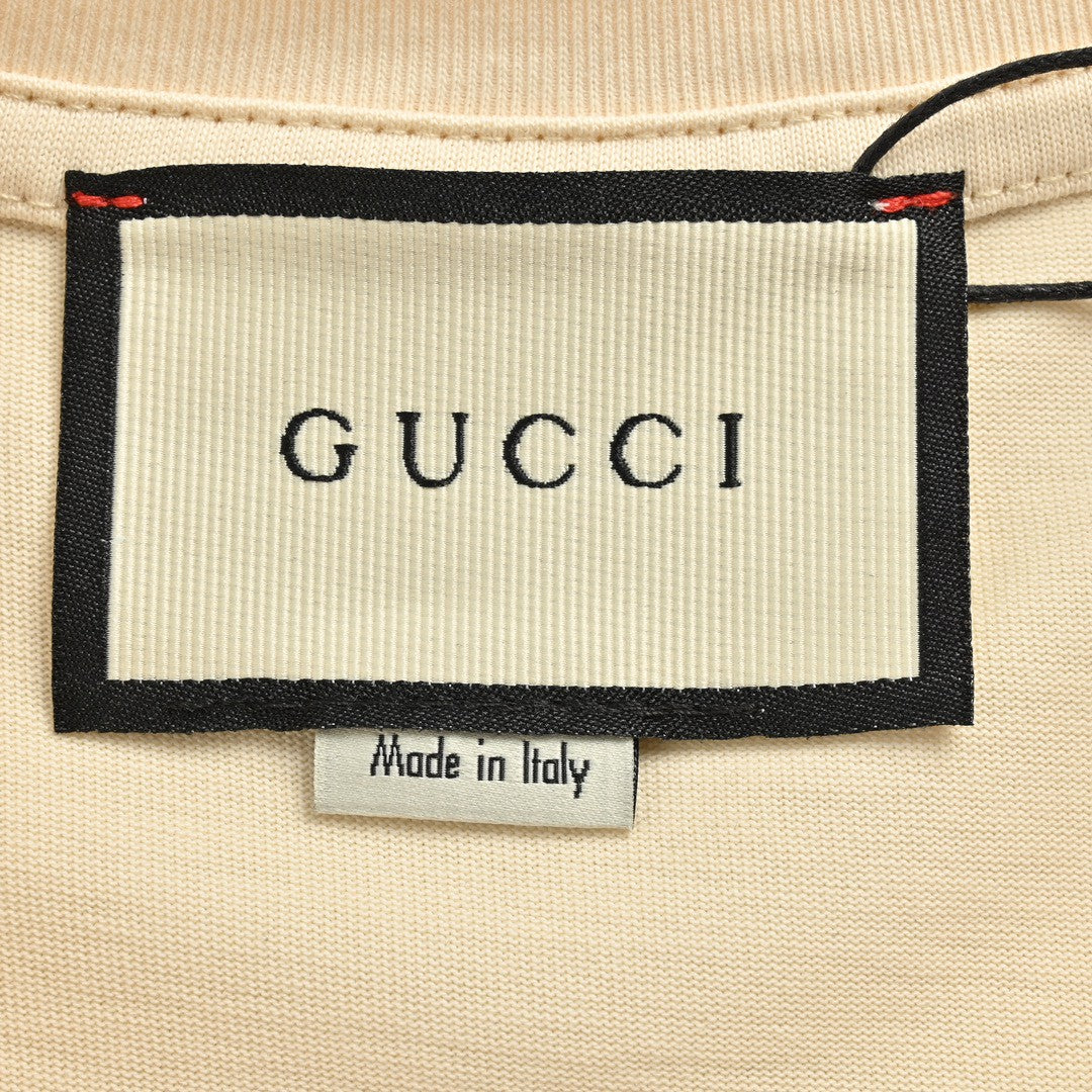 Gucci Splatter Logo T-Shirt (Beige)