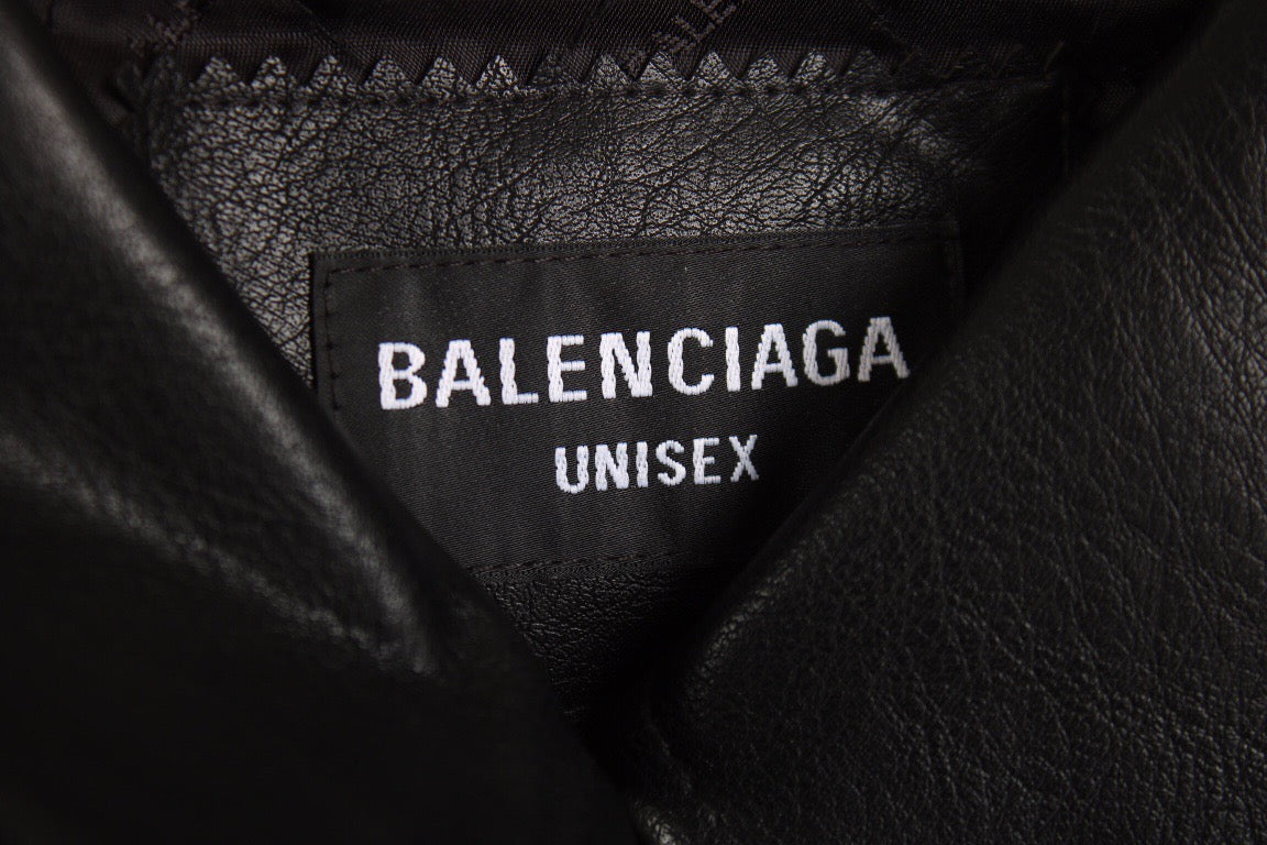 Ba*len*cia*ga faux leather jacket