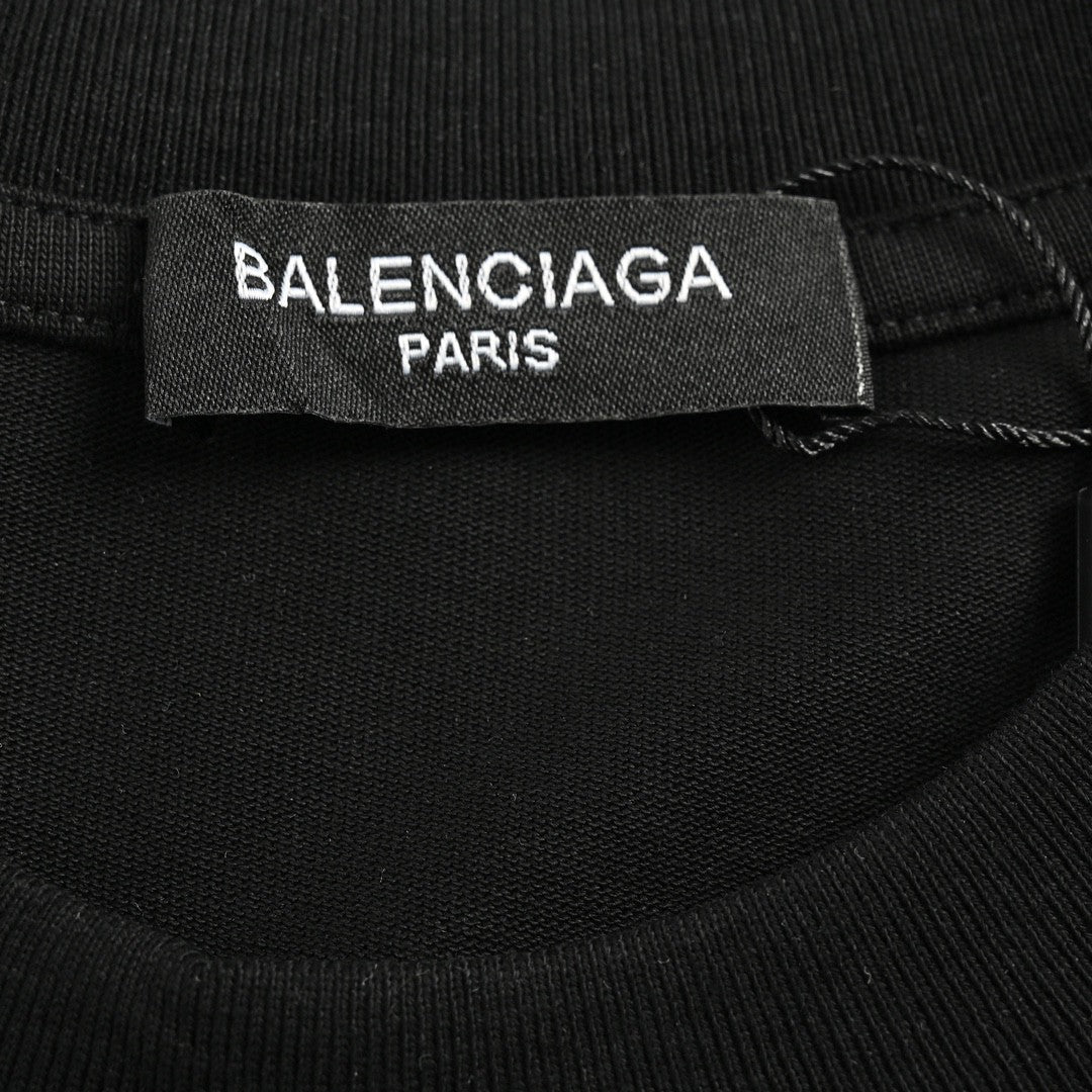 Ba*len*cia*ga graphic logo t-shirt (black)