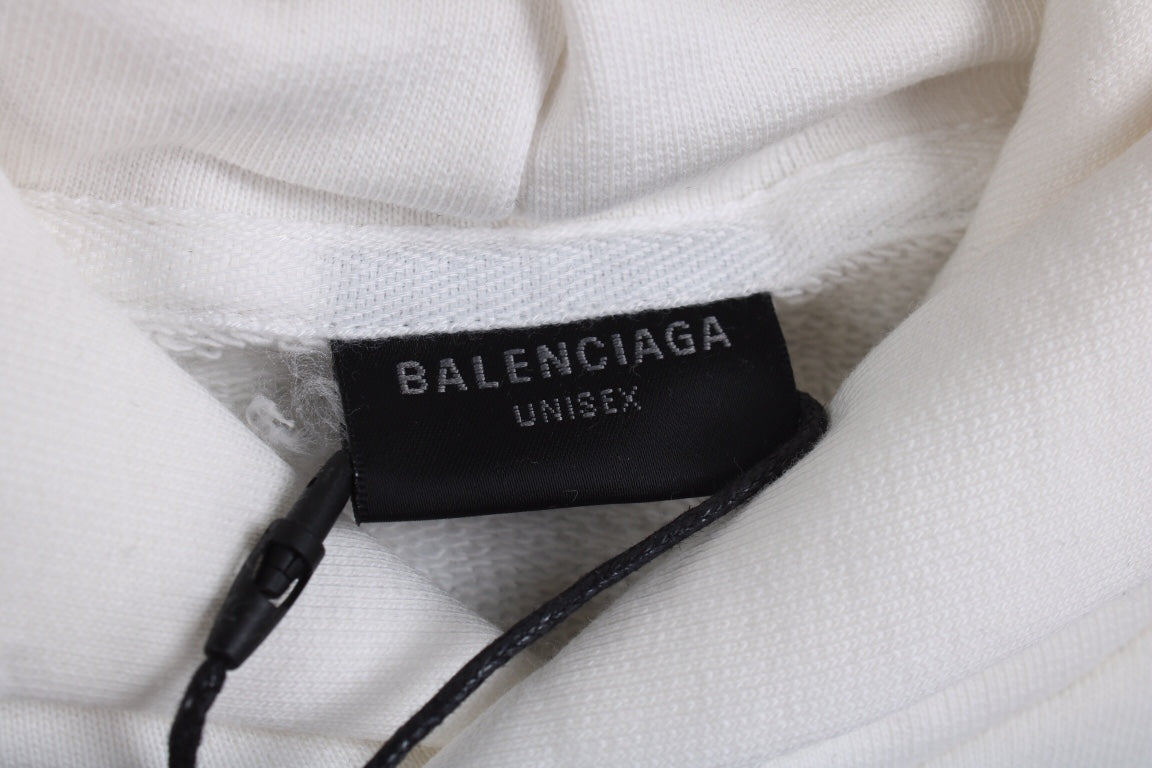 Ba*len*cia*ga white be yourself hoodie