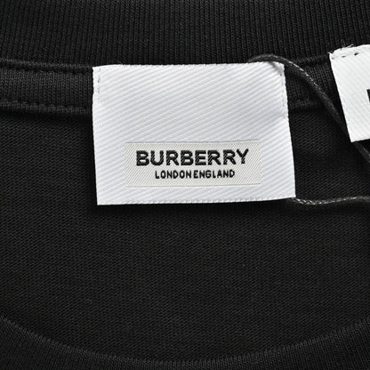 Burberry Black T-Shirt with Side Logo