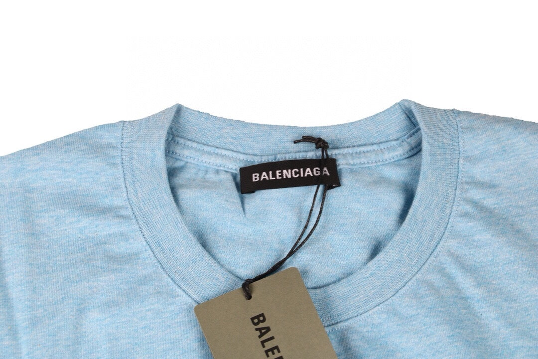 Ba*len*cia*ga basic logo t-shirt - light blue