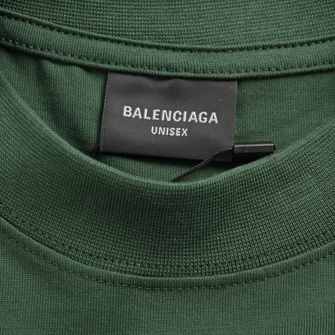 Ba*len*cia*ga distorted logo t-shirt (green)