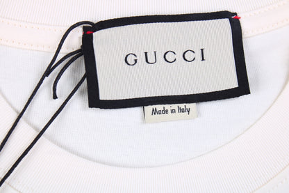 Gucci Lightning Bolt Logo T-Shirt in Cream