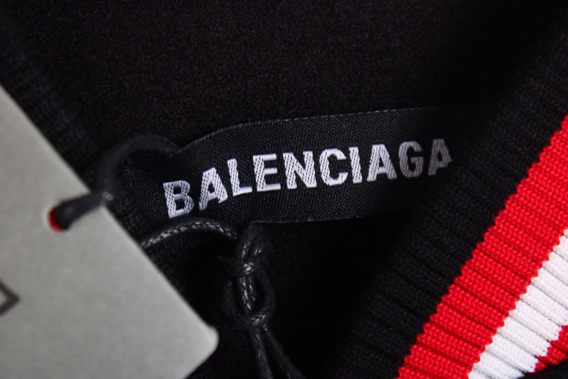 Ba*len*cia*ga black varsity jacket