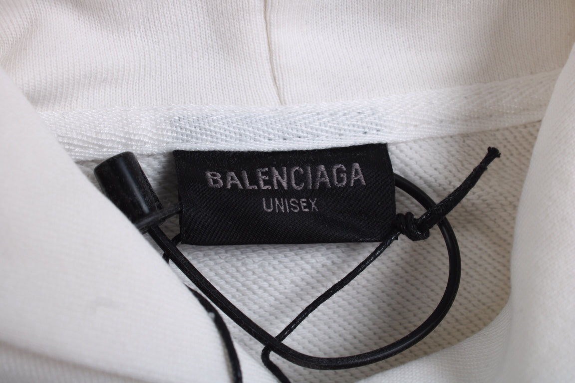 Ba*len*cia*ga white hoodie