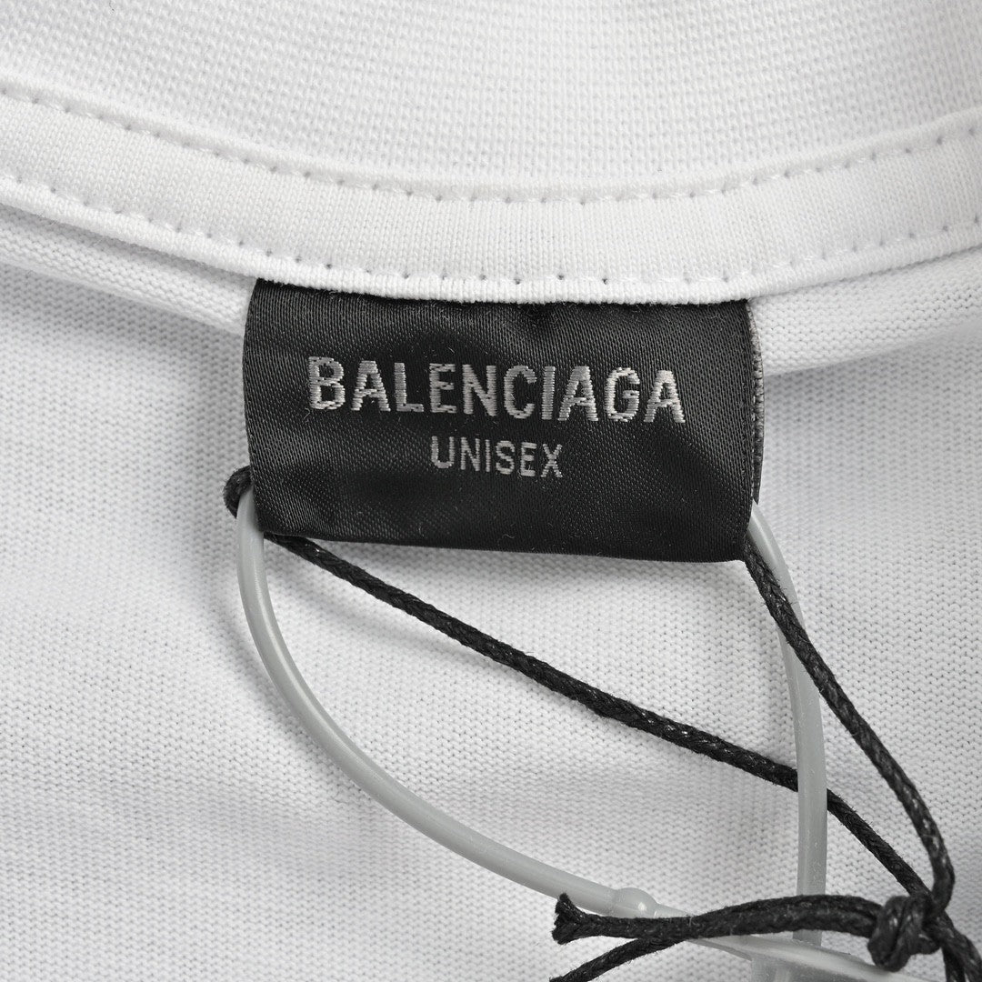 Ba*len*cia*ga distorted logo t-shirt (white)