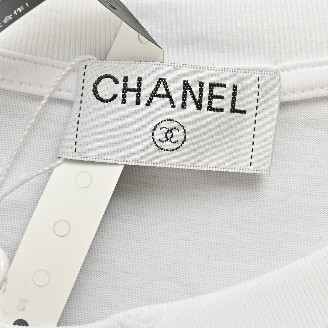 Ch*el classic logo t-shirt in white