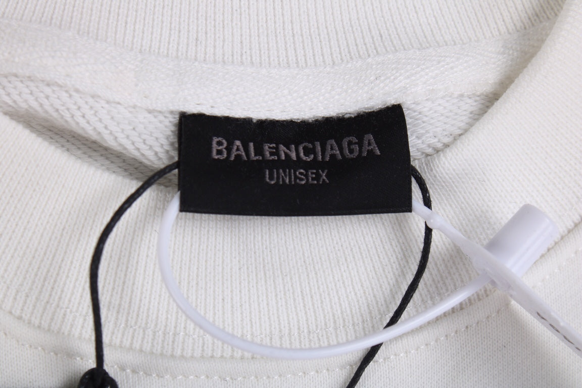 Ba*len*cia*ga white sweatshirt