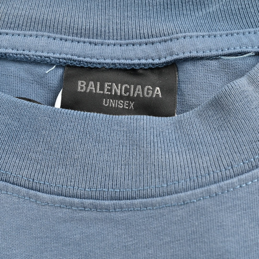 Ba*len*cia*ga flame logo t-shirt (blue)