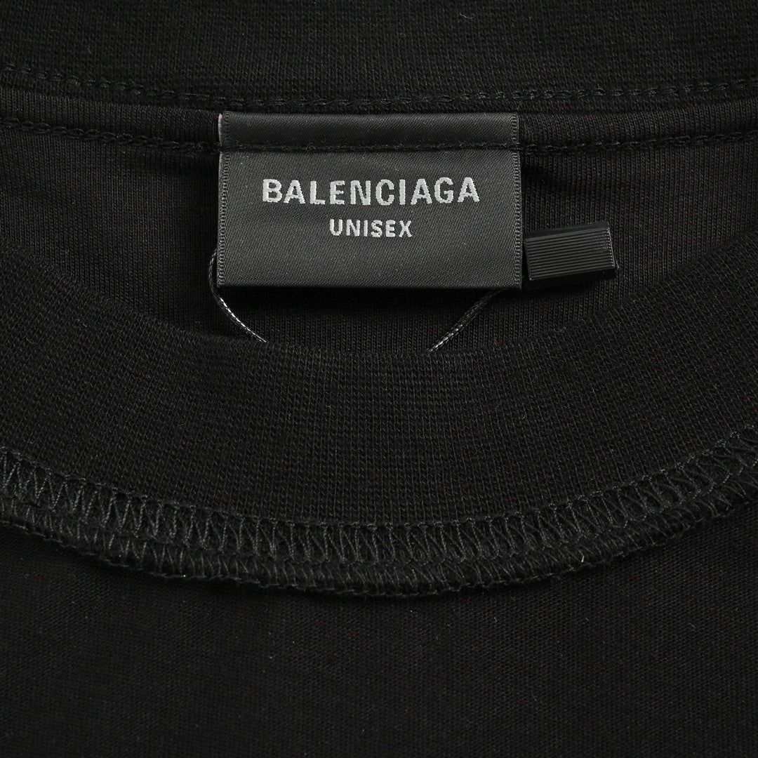 Ba*len*cia*ga reflective logo black t-shirt