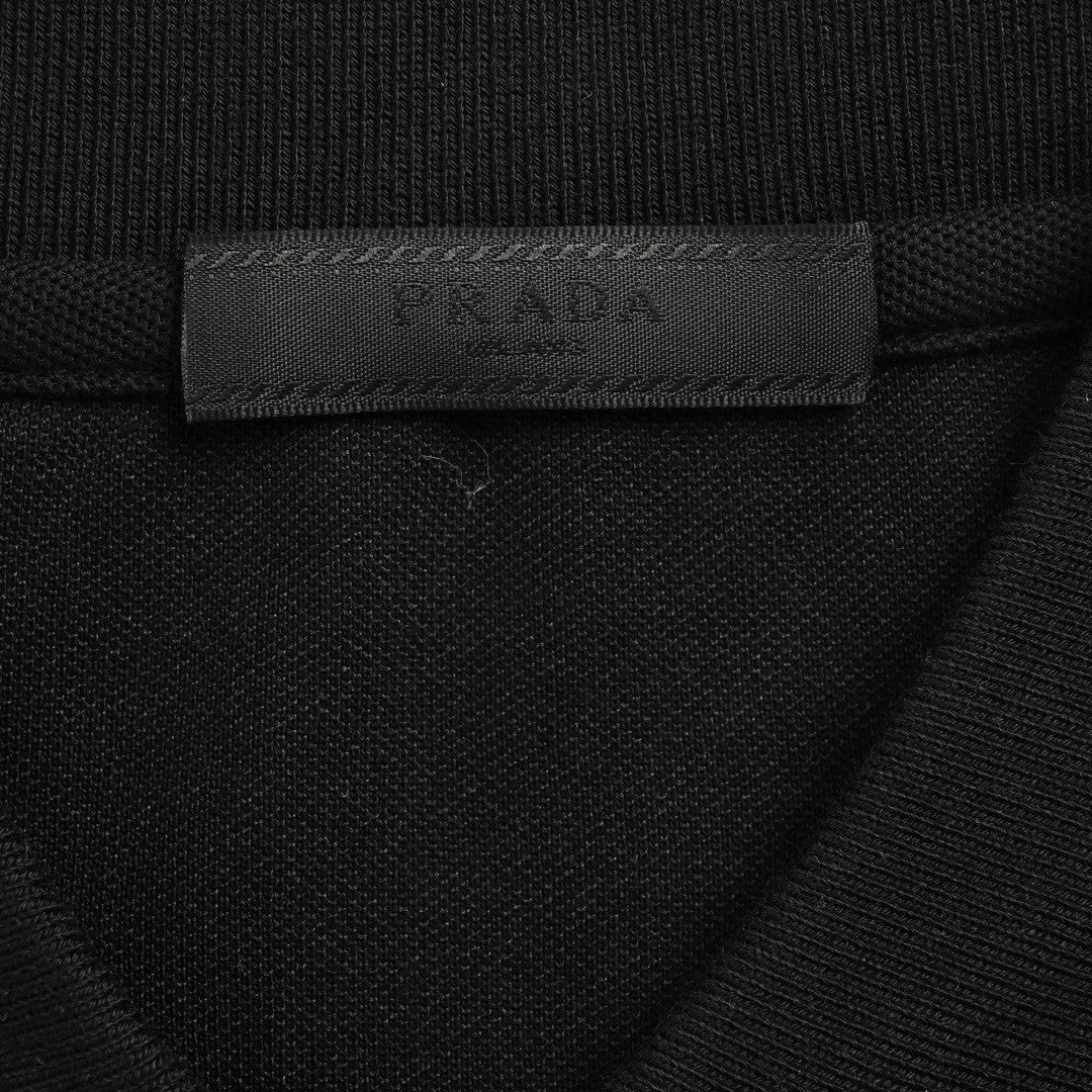 Pra*a classic black polo shirt