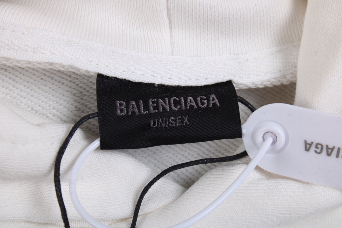 Ba*len*cia*ga white hoodie