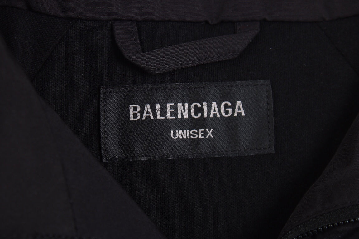 Ba*len*cia*ga black zip-up track jacket