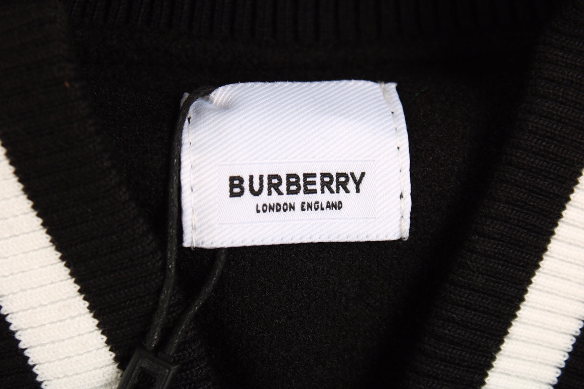 Burberry Varsity Jacket - Black and White