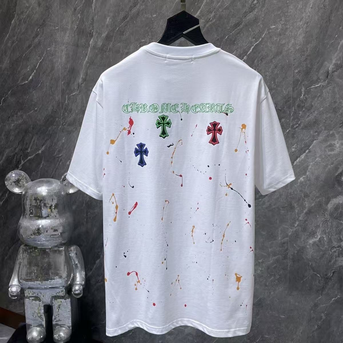 Chrome Hearts Classic Crewneck T-Shirt in White/Multicolor