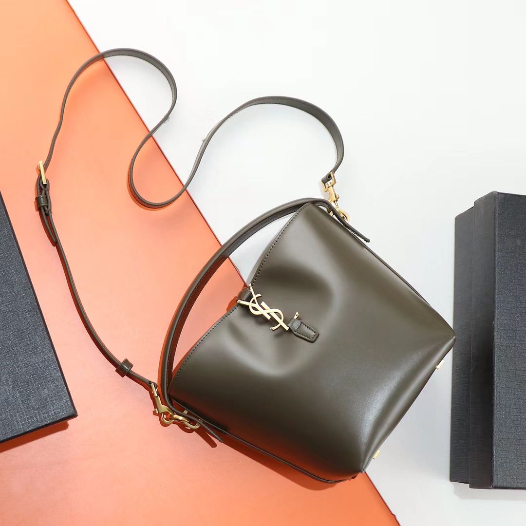 Saint Laurent Dark Green Lambskin Bag