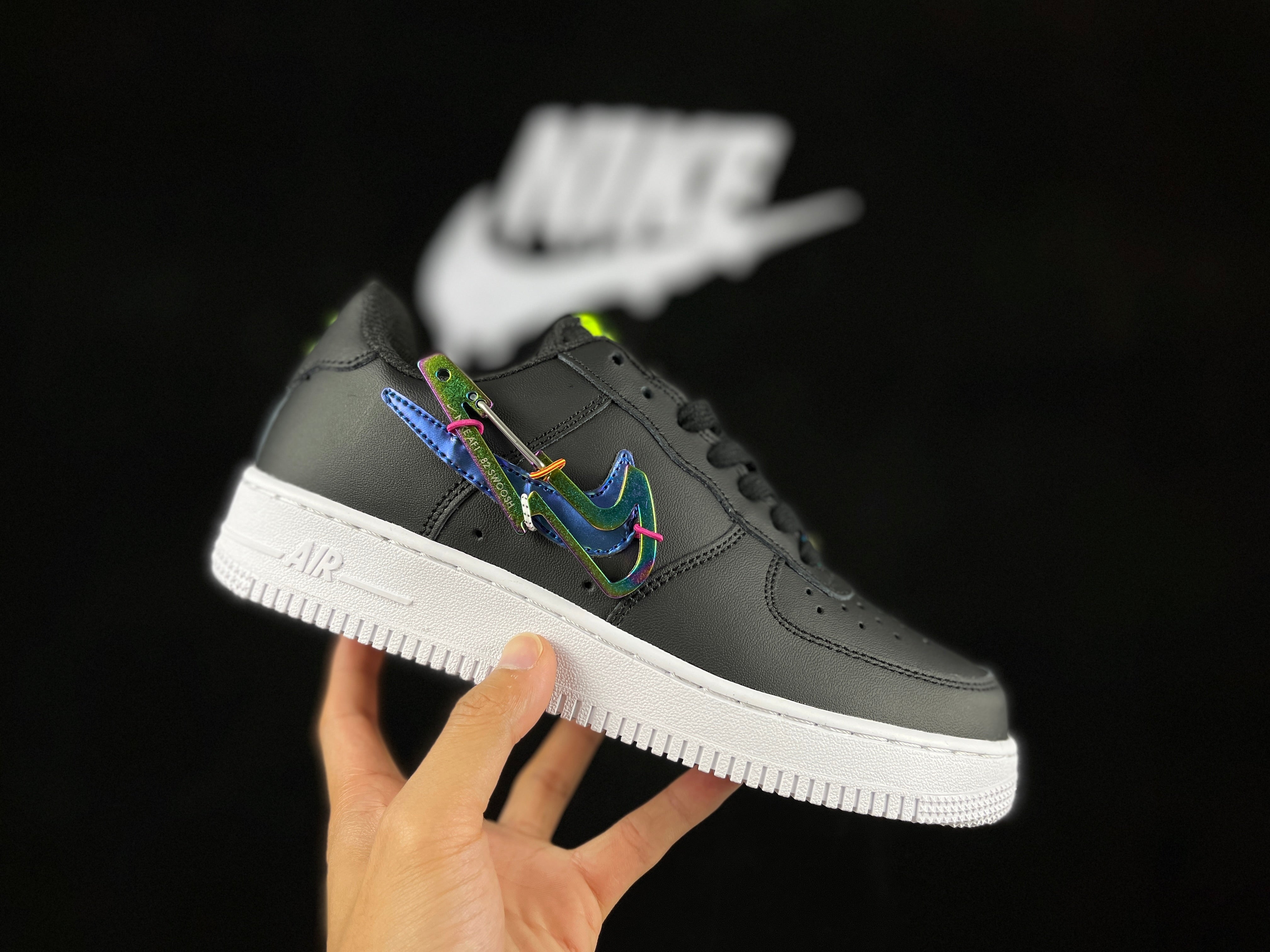 NIKE AIR FORCE 1 Low "White/Black/Red Hiking Buckle"