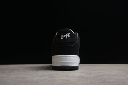 BAPE STA Low-Top Black Suede Sneakers