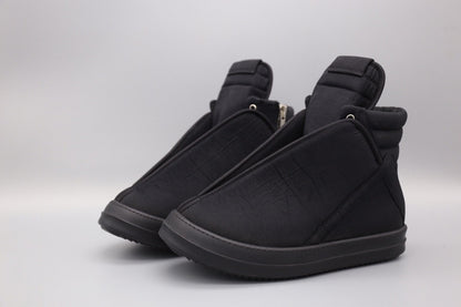 Rick Owens Black High-Top Wrap Sneakers