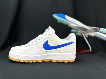 NIKE AIR FORCE 1 "Gum Sole White/Blue"