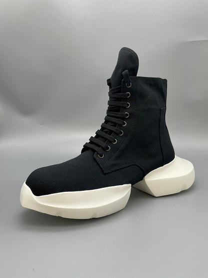 Rick Owens Black High-Top Platform Sneakers