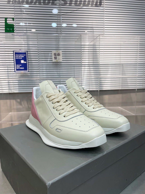 Two-Tone Pink Accent Sneakers