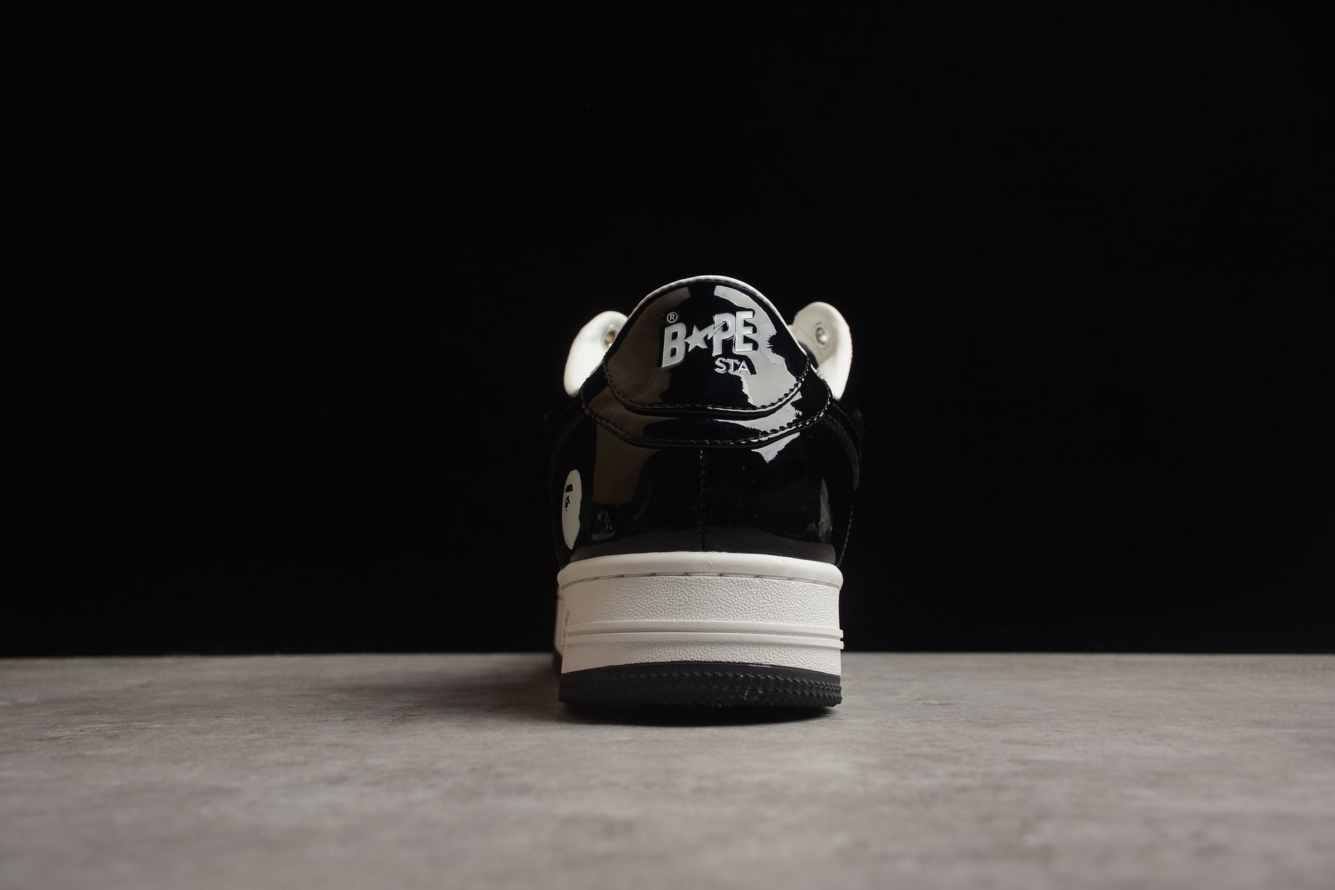 BAPE STA Low-Top Sneakers in Black and White