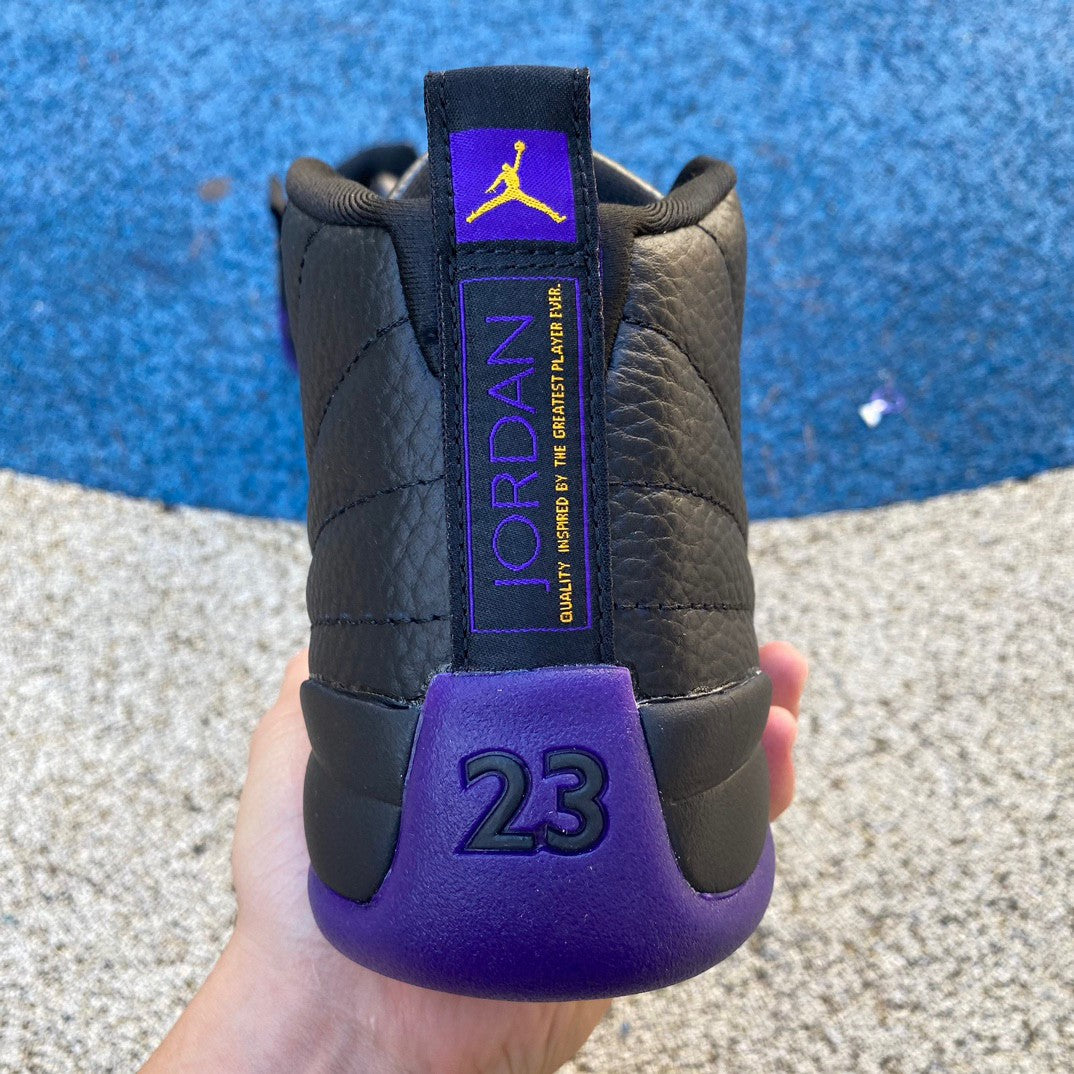 Jordan 12 Black/Field Purple-Metallic Gold-Taxi