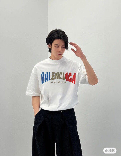 Balenciaga Gradient Logo T-Shirt (White)