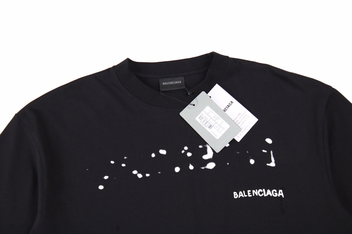 Ba*len*cia*ga t-shirt with distressed logo design