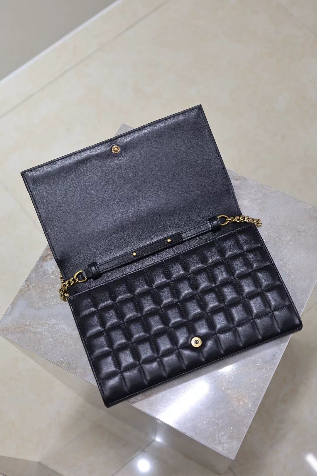 Saint Laurent Black Quilted Lambskin Bag