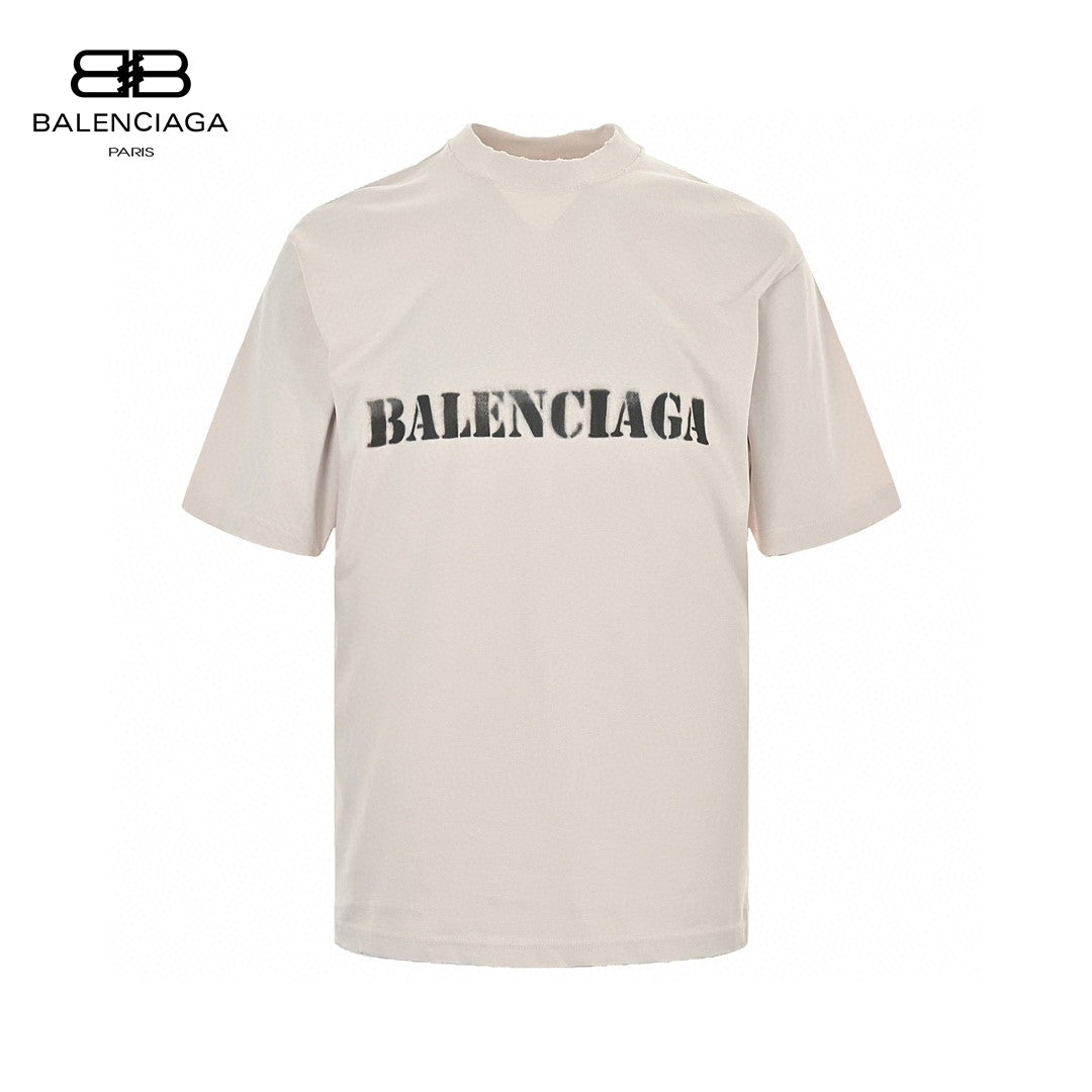 Ba*len*cia*ga stencil logo t-shirt