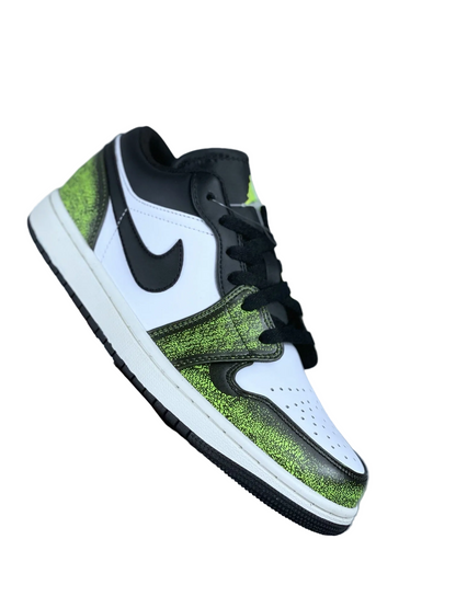 Air Jordan 1 Low "White/Green - Elephant Print"