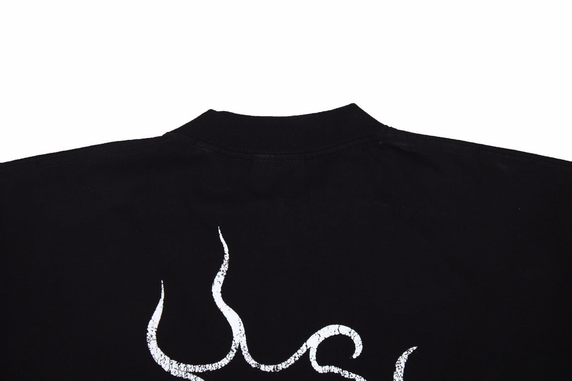 Ba*len*cia*ga t-shirt with gothic flame logo