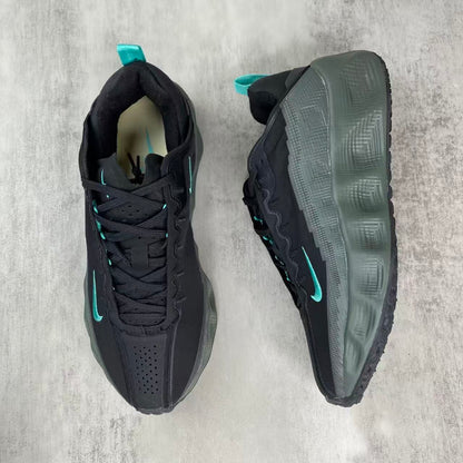 Ava in Black/Deep Green: Nocturnal Foliage