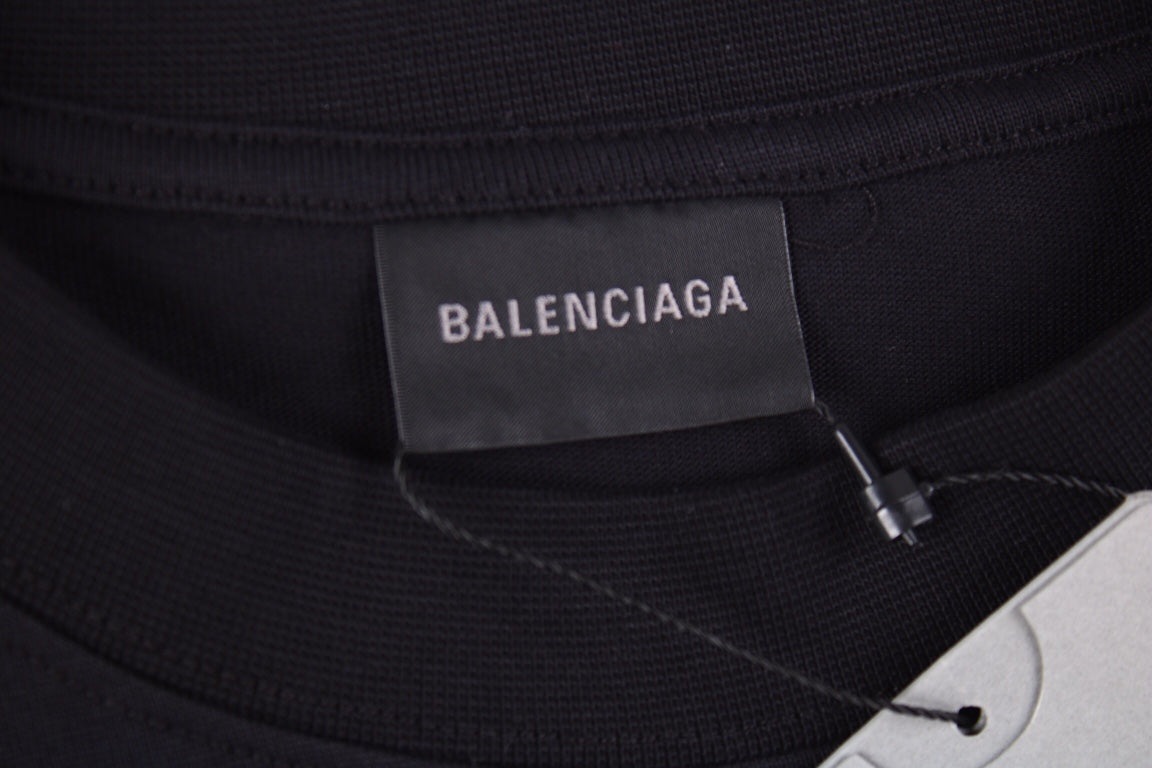 Balenciaga T-Shirt with Distressed Logo Design