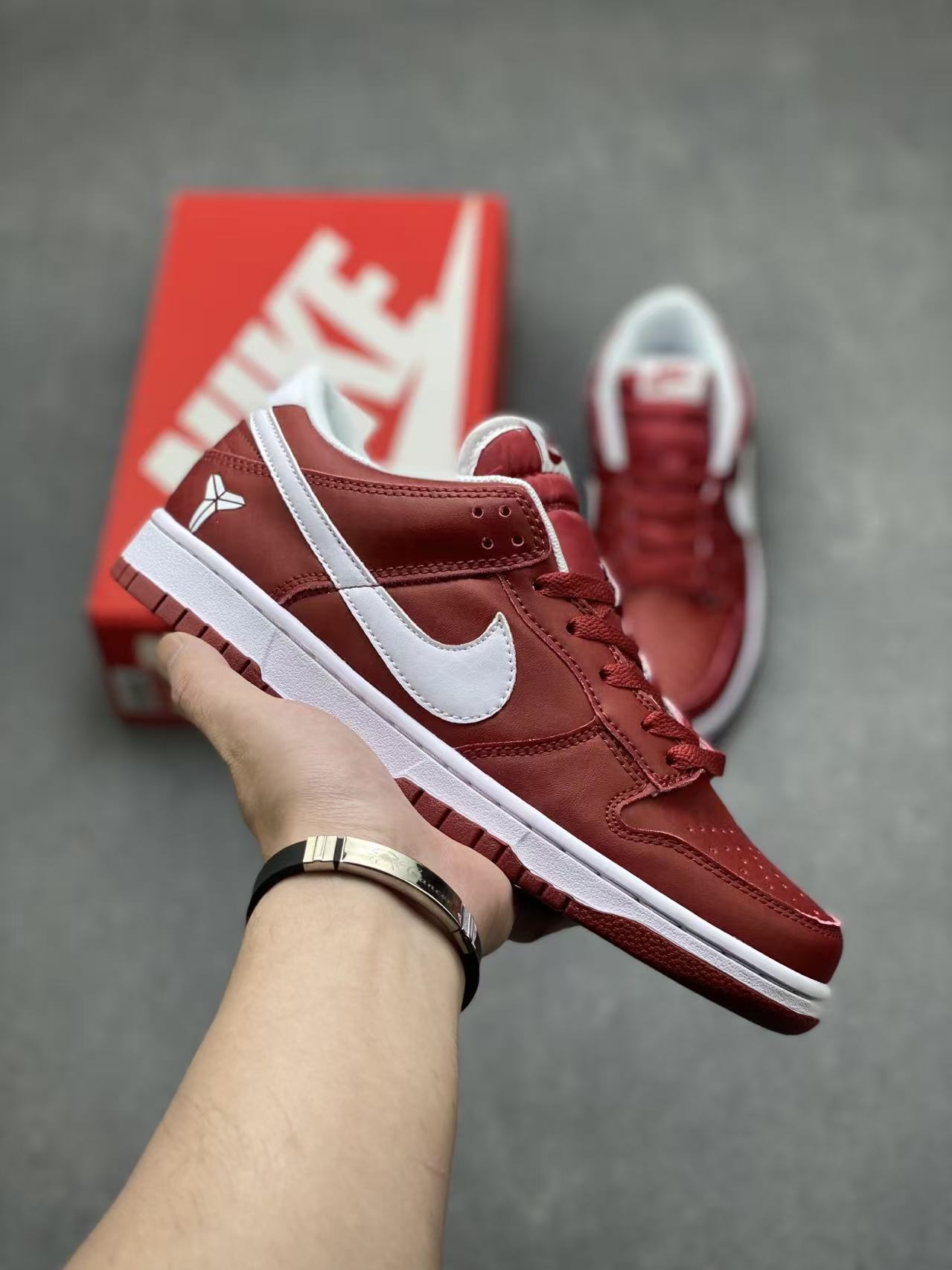 Nike Dunk Low “Grey/Burgundy” – Sophisticated Color-Block Legacy