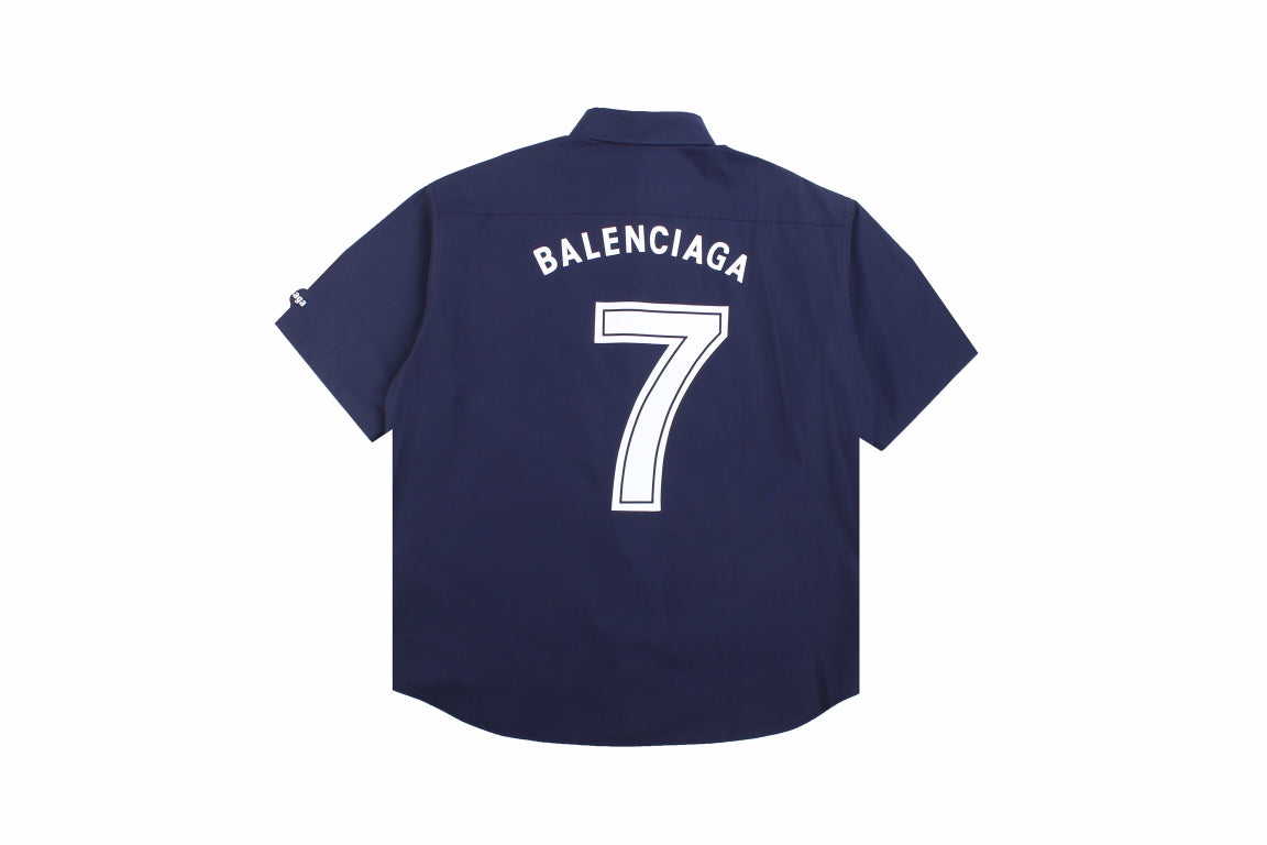 Ba*len*cia*ga button-up shirt with logo design