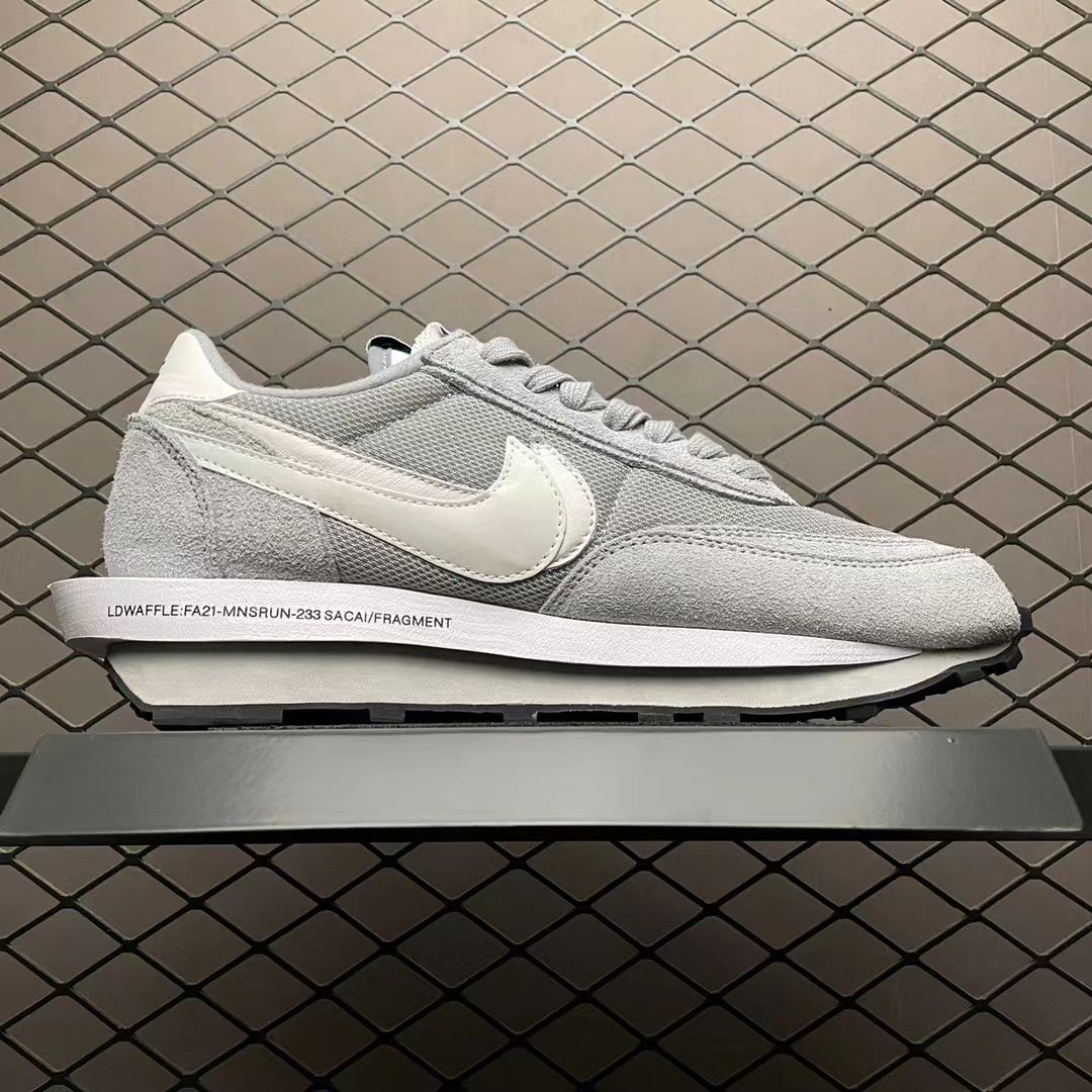 Nike x Sacai LDV Waffle 2.0 in Grey/White: Deconstructed Harmony