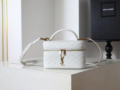 Saint Laurent White Double Zip Handbag