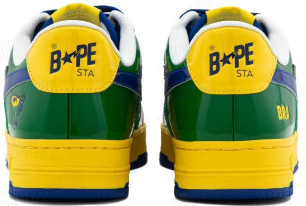 BAPE STA Low-Top Sneakers – Yellow / Green / Blue